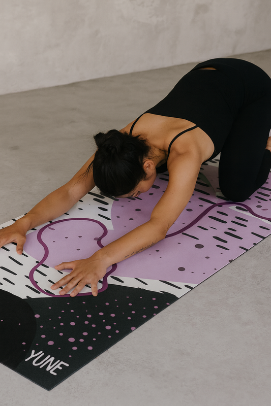 Yoga Mat | 6mm Thick | Pink | Non-Slip | Eco Friendly | Yune Yoga | Boulder
